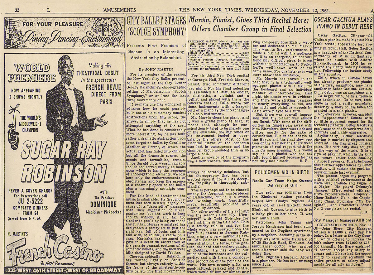 La crítica de The New York Times, diario que alabó el debut de Gacitúa.